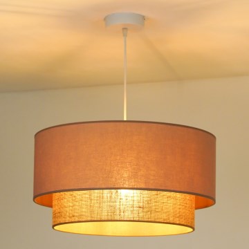 Duolla - Lühter BOHO 1xE27/15W/230V d. 45 cm beež/pruun