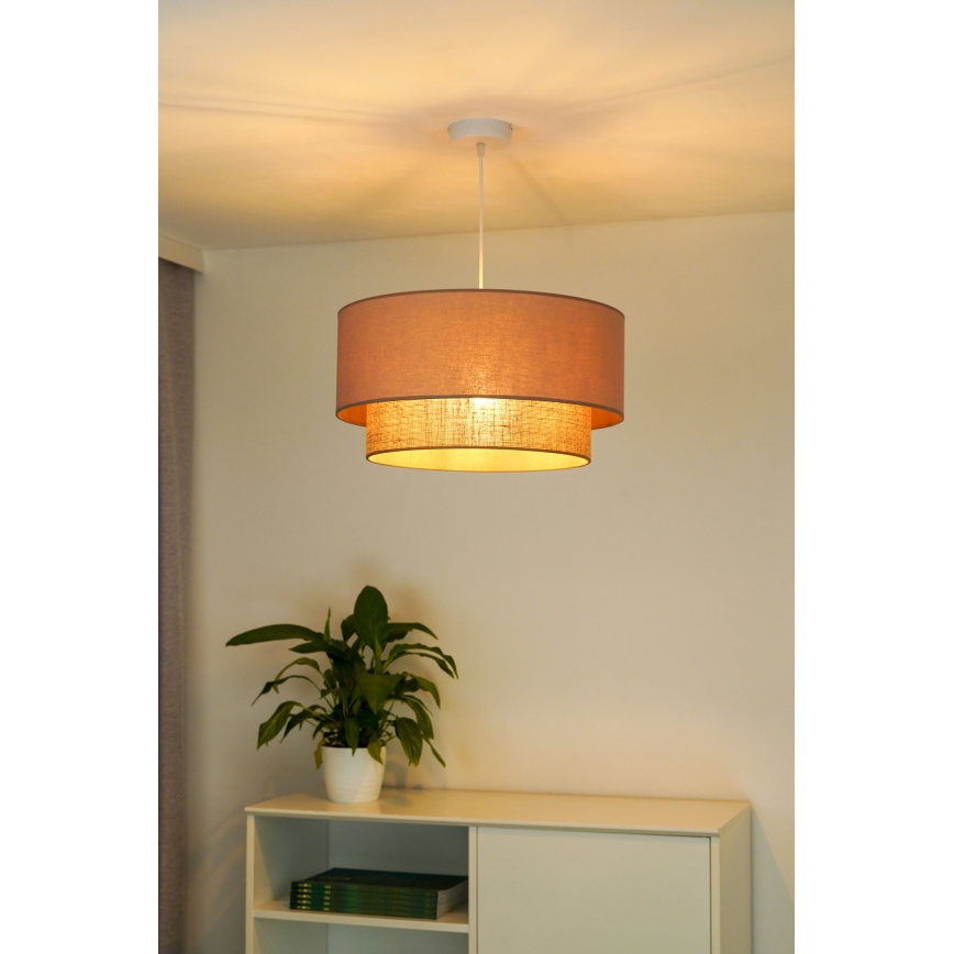 Duolla - Lühter BOHO 1xE27/15W/230V d. 45 cm beež/pruun