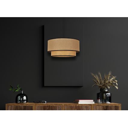 Duolla - Lühter BOHO 1xE27/15W/230V d. 45 cm beež/rotang