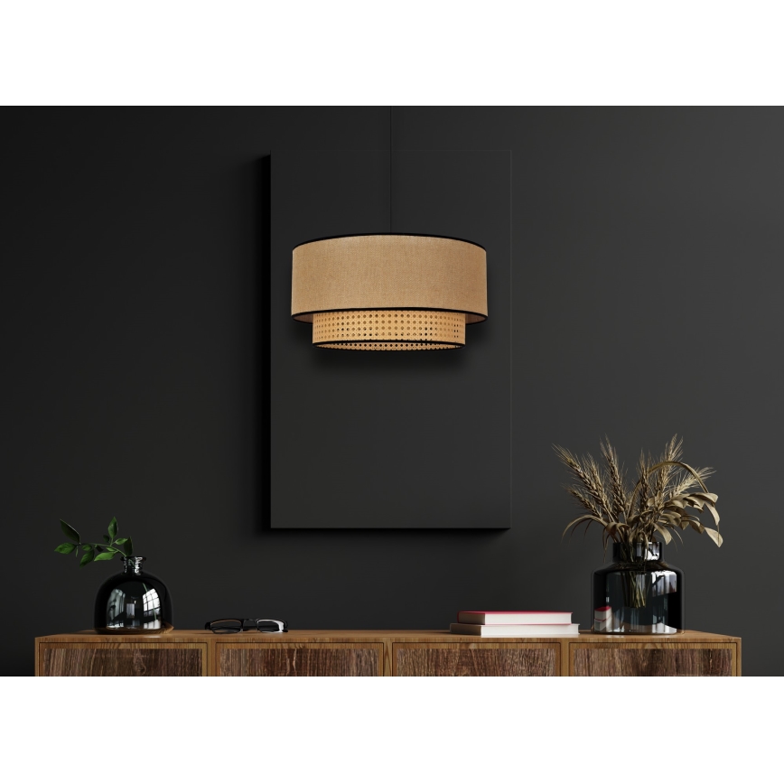 Duolla - Lühter BOHO 1xE27/15W/230V d. 45 cm beež/rotang