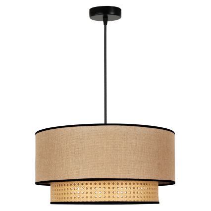 Duolla - Lühter BOHO 1xE27/15W/230V d. 45 cm beež/rotang