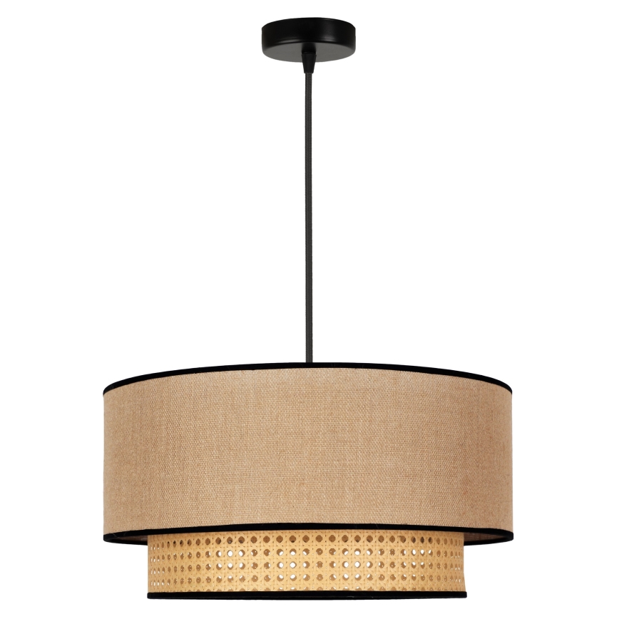 Duolla - Lühter BOHO 1xE27/15W/230V d. 45 cm beež/rotang