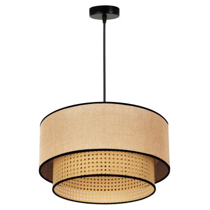Duolla - Lühter BOHO 1xE27/15W/230V d. 45 cm beež/rotang