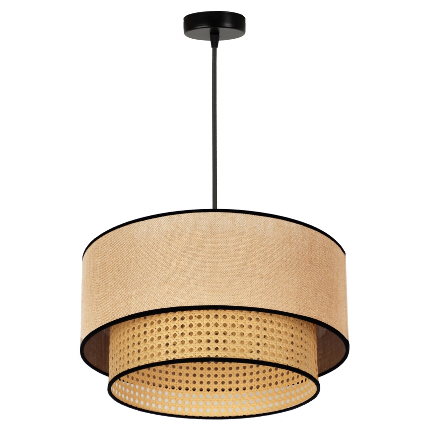 Duolla - Lühter BOHO 1xE27/15W/230V d. 45 cm beež/rotang