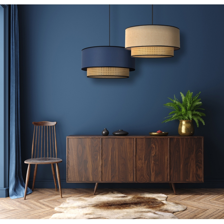 Duolla - Lühter BOHO 1xE27/15W/230V d. 45 cm beež/rotang
