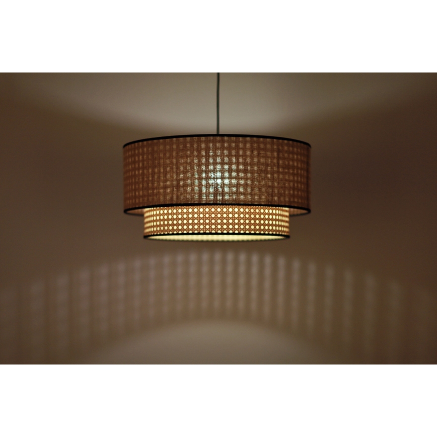 Duolla - Lühter BOHO 1xE27/15W/230V d. 45 cm beež/rotang