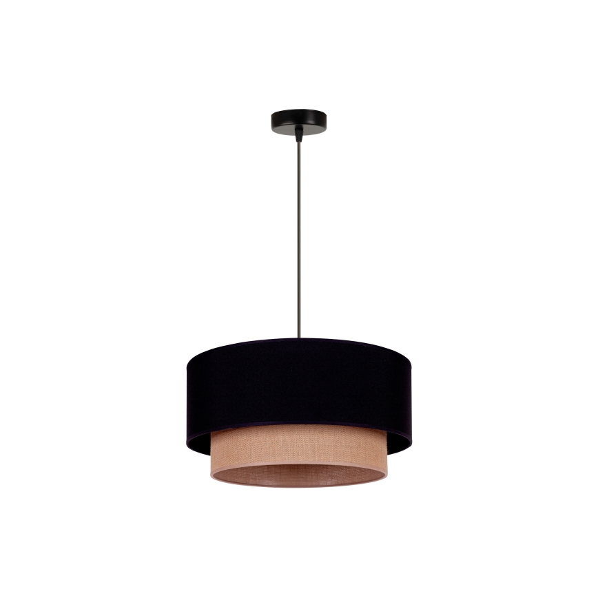 Duolla - Lühter BOHO 1xE27/15W/230V d. 45 cm must/pruun