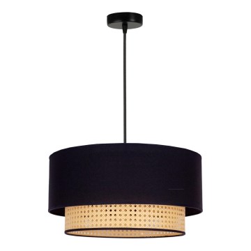 Duolla - Lühter BOHO 1xE27/15W/230V d. 45 cm must/rotang