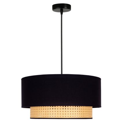 Duolla - Lühter BOHO 1xE27/15W/230V d. 45 cm must/rotang