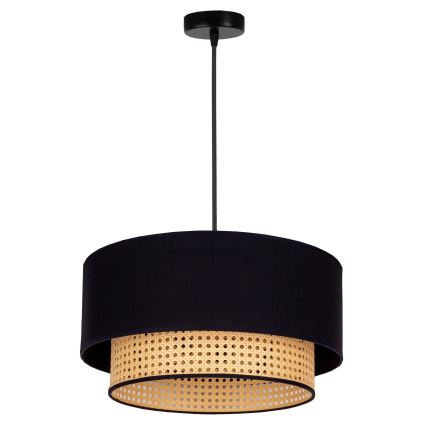 Duolla - Lühter BOHO 1xE27/15W/230V d. 45 cm must/rotang