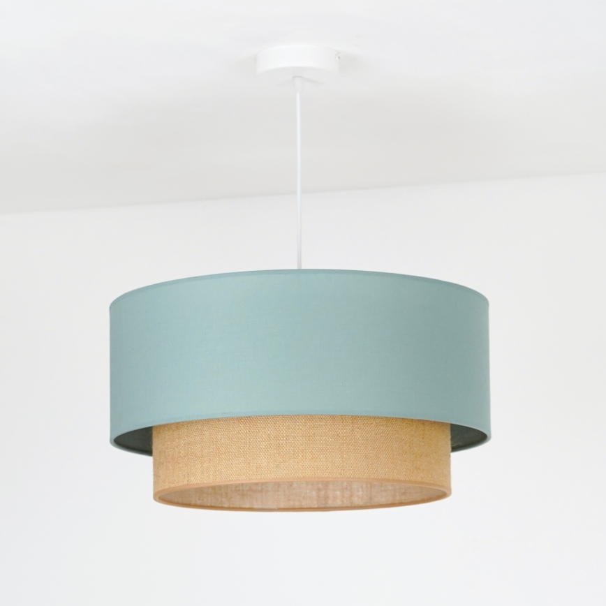 Duolla - Lühter BOHO 1xE27/15W/230V d. 45 cm roheline/pruun