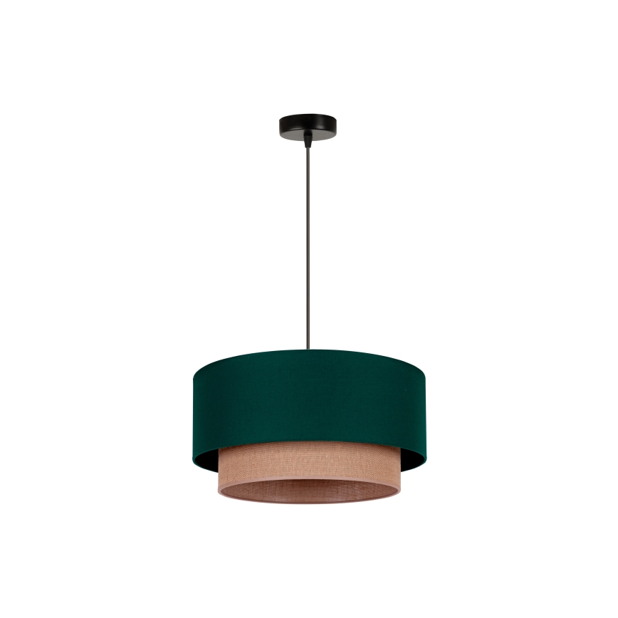 Duolla - Lühter BOHO 1xE27/15W/230V d. 45 cm roheline/pruun