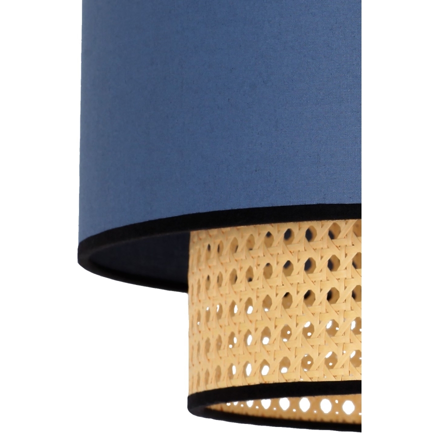 Duolla - Lühter BOHO 1xE27/15W/230V d. 45 cm sinine/rotang