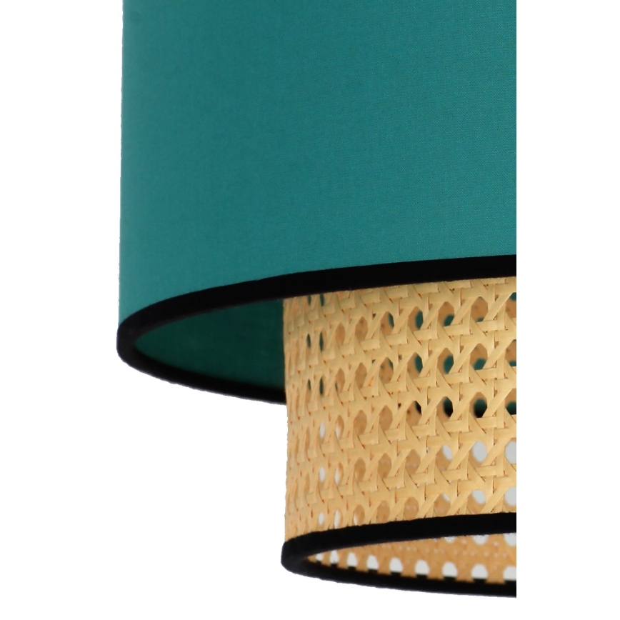 Duolla - Lühter BOHO 1xE27/15W/230V d. 45 cm türkiis/rotang