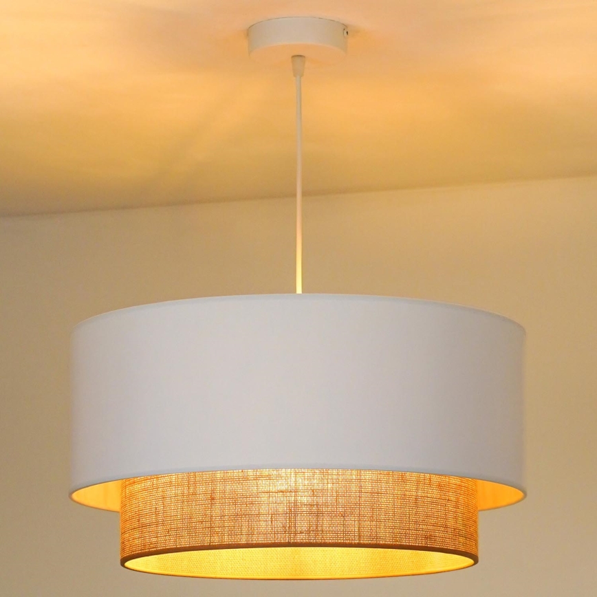 Duolla - Lühter BOHO 1xE27/15W/230V d. 45 cm valge/pruun