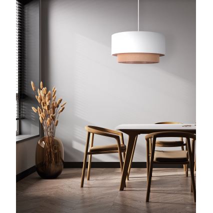 Duolla - Lühter BOHO 1xE27/15W/230V d. 45 cm valge/pruun