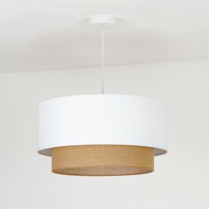 Duolla - Lühter BOHO 1xE27/15W/230V d. 45 cm valge/pruun