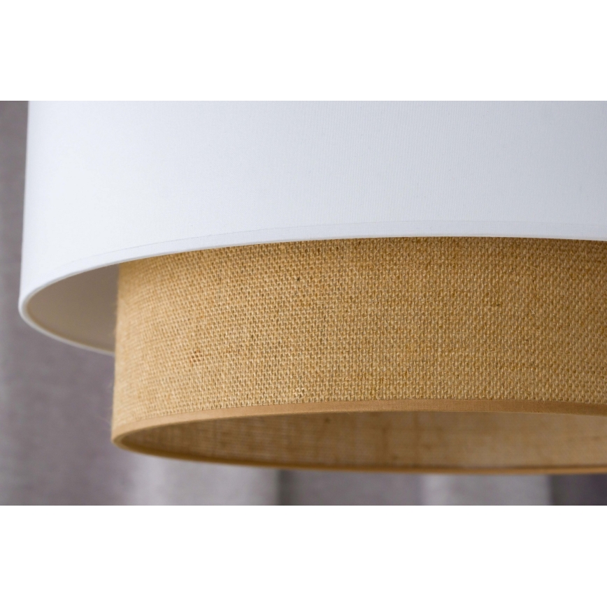 Duolla - Lühter BOHO 1xE27/15W/230V d. 45 cm valge/pruun