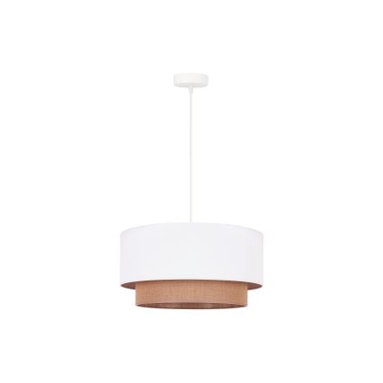 Duolla - Lühter BOHO 1xE27/15W/230V d. 45 cm valge/pruun