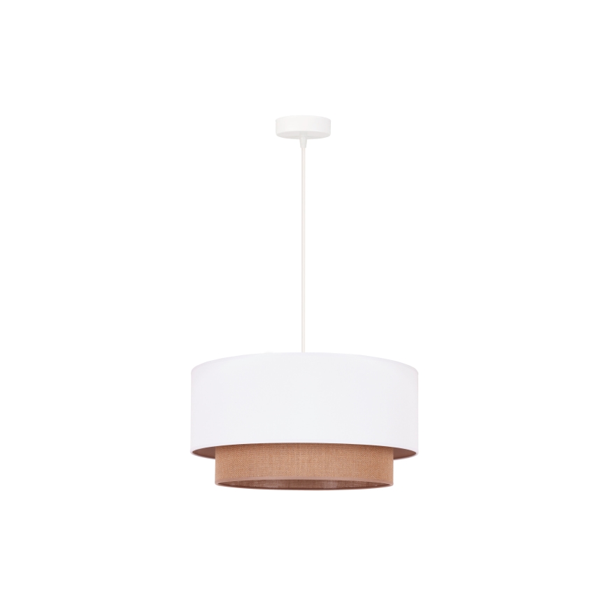 Duolla - Lühter BOHO 1xE27/15W/230V d. 45 cm valge/pruun