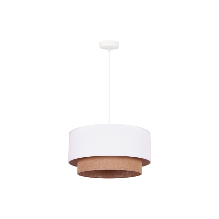 Duolla - Lühter BOHO 1xE27/15W/230V d. 45 cm valge/pruun