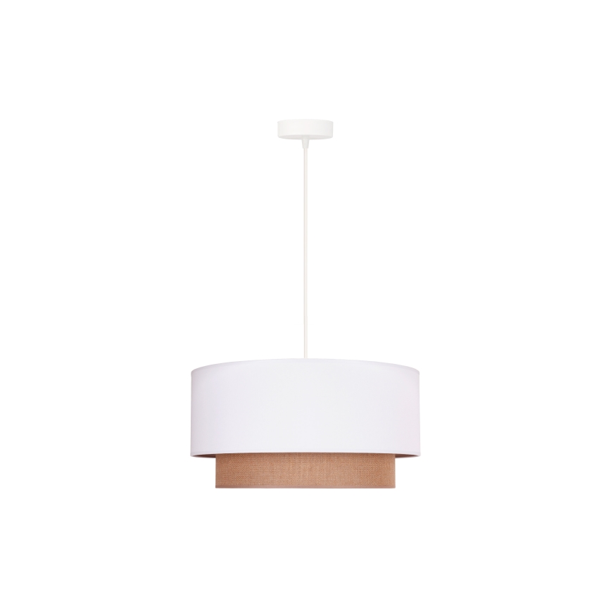 Duolla - Lühter BOHO 1xE27/15W/230V d. 45 cm valge/pruun