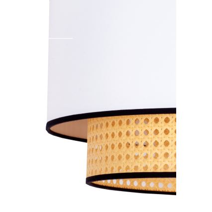 Duolla - Lühter BOHO 1xE27/15W/230V d. 45 cm valge/rotang