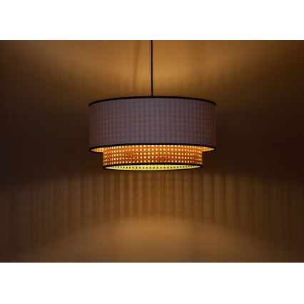 Duolla - Lühter BOHO 1xE27/15W/230V d. 45 cm valge/rotang