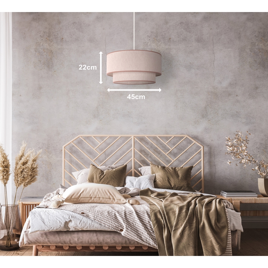 Duolla - Lühter BOHO 1xE27/40W/230V d. 45 cm beež