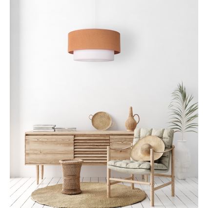 Duolla - Lühter BOHO 1xE27/40W/230V d. 45 cm beež/valge
