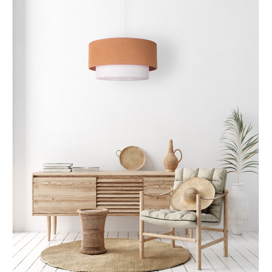 Duolla - Lühter BOHO 1xE27/40W/230V d. 45 cm beež/valge