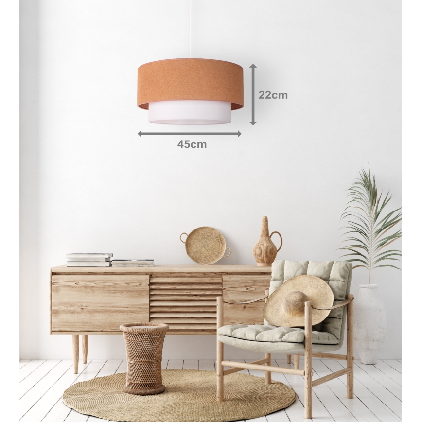 Duolla - Lühter BOHO 1xE27/40W/230V d. 45 cm beež/valge