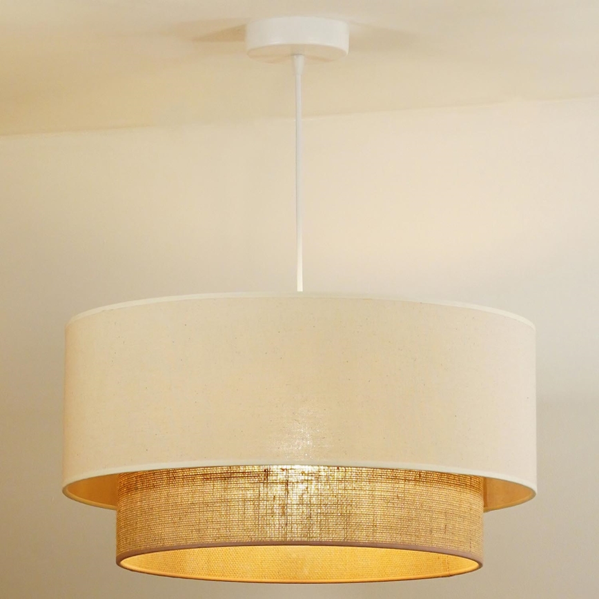 Duolla - Lühter BOHO 1xE27/40W/230V d. 45 cm kreemikas/pruun