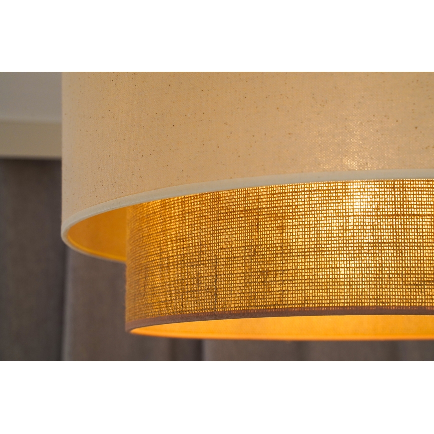 Duolla - Lühter BOHO 1xE27/40W/230V d. 45 cm kreemikas/pruun