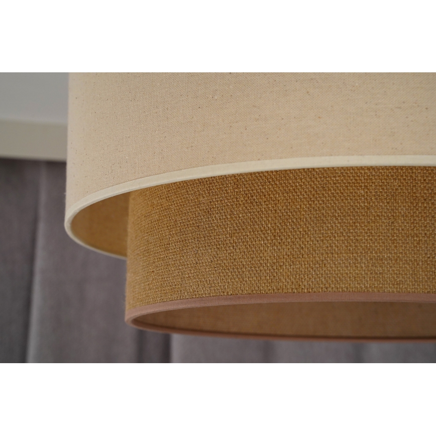 Duolla - Lühter BOHO 1xE27/40W/230V d. 45 cm kreemikas/pruun