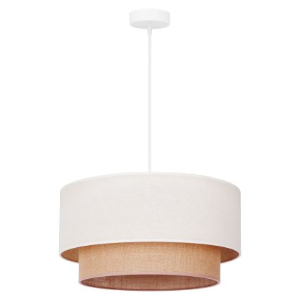 Duolla - Lühter BOHO 1xE27/40W/230V d. 45 cm kreemikas/pruun