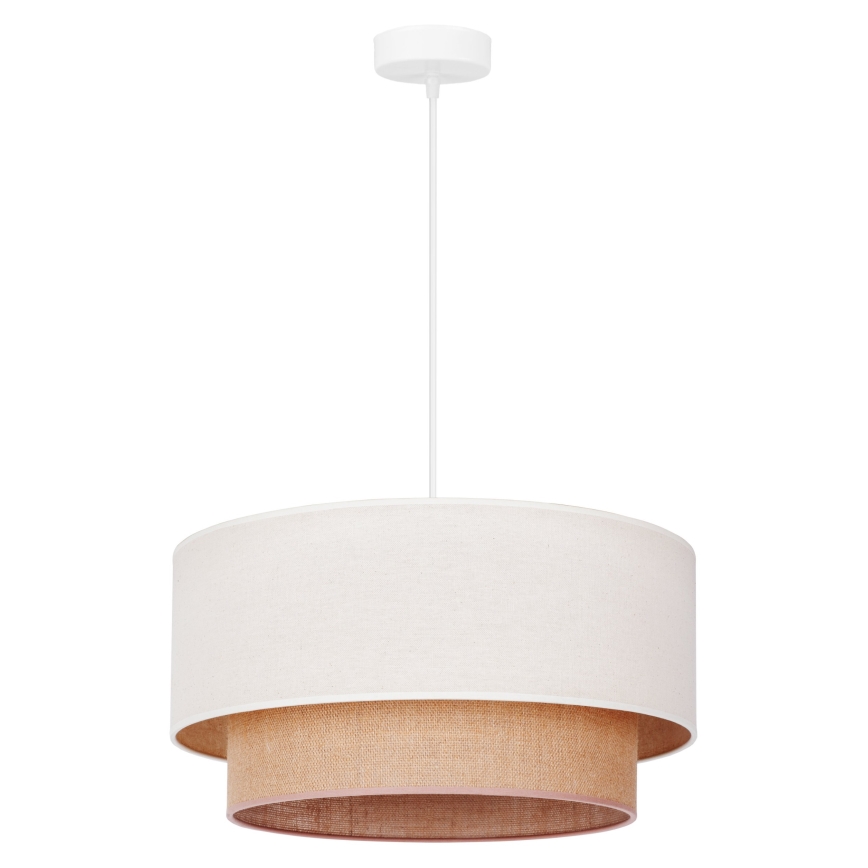 Duolla - Lühter BOHO 1xE27/40W/230V d. 45 cm kreemikas/pruun