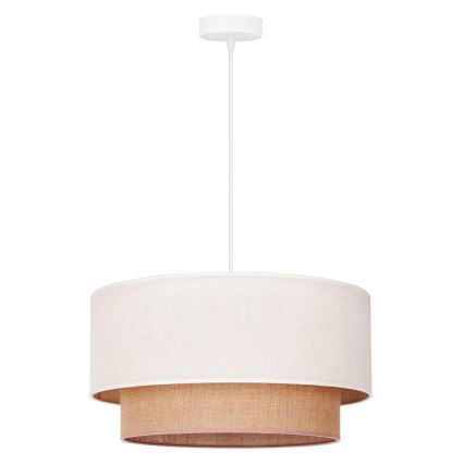 Duolla - Lühter BOHO 1xE27/40W/230V d. 45 cm kreemikas/pruun