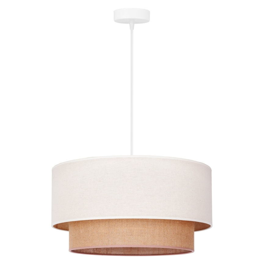 Duolla - Lühter BOHO 1xE27/40W/230V d. 45 cm kreemikas/pruun