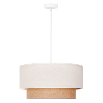 Duolla - Lühter BOHO 1xE27/40W/230V d. 45 cm kreemikas/pruun