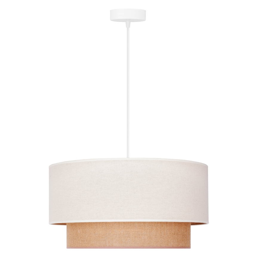 Duolla - Lühter BOHO 1xE27/40W/230V d. 45 cm kreemikas/pruun