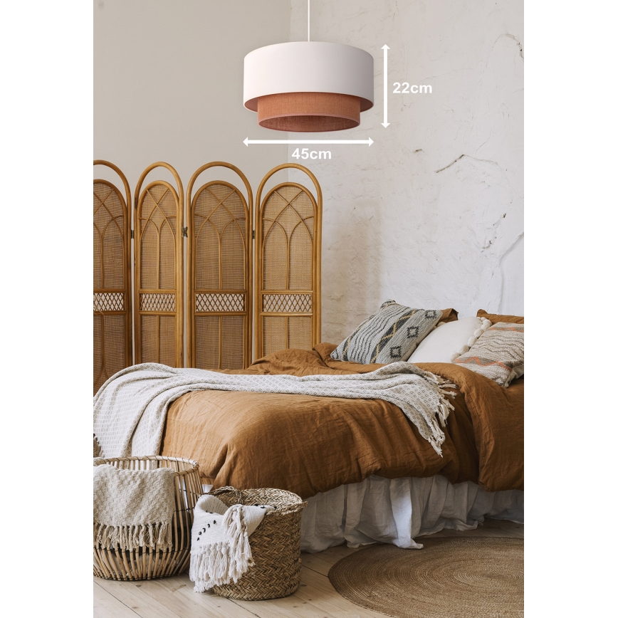 Duolla - Lühter BOHO 1xE27/40W/230V d. 45 cm kreemikas/pruun
