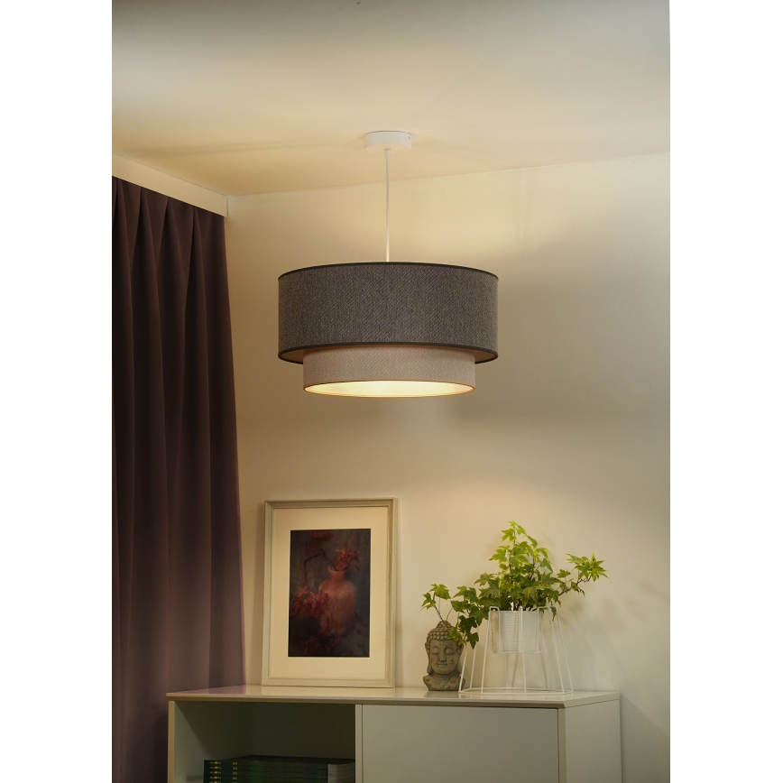 Duolla - Lühter BOHO ECO RECYCLING 1xE27/15W/230V d. 45 cm pruun/kreemikas