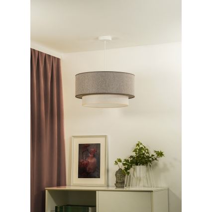 Duolla - Lühter BOHO ECO RECYCLING 1xE27/15W/230V d. 45 cm pruun/kreemikas
