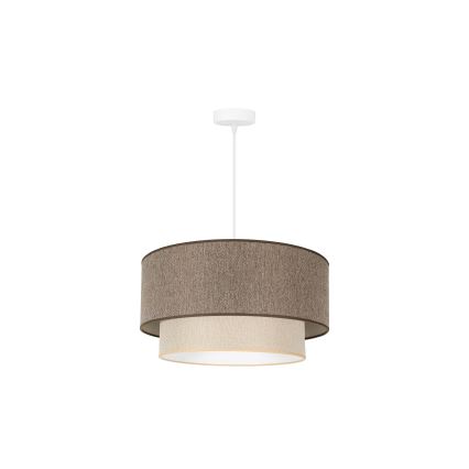 Duolla - Lühter BOHO ECO RECYCLING 1xE27/15W/230V d. 45 cm pruun/kreemikas