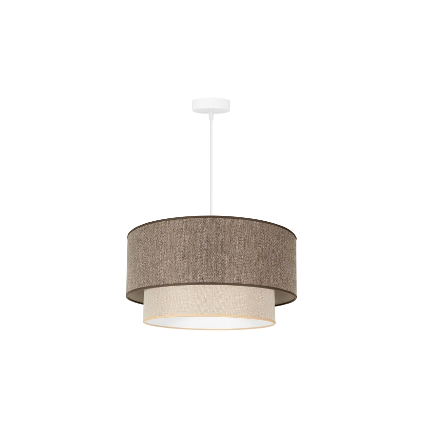 Duolla - Lühter BOHO ECO RECYCLING 1xE27/15W/230V d. 45 cm pruun/kreemikas
