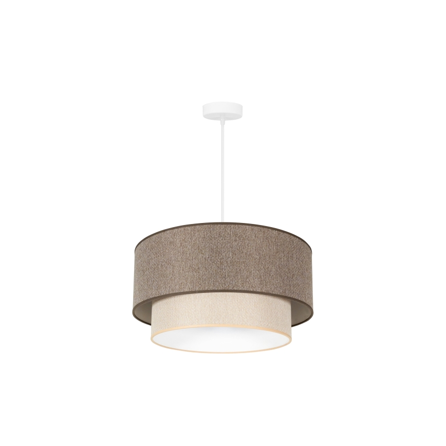 Duolla - Lühter BOHO ECO RECYCLING 1xE27/15W/230V d. 45 cm pruun/kreemikas