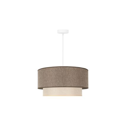 Duolla - Lühter BOHO ECO RECYCLING 1xE27/15W/230V d. 45 cm pruun/kreemikas