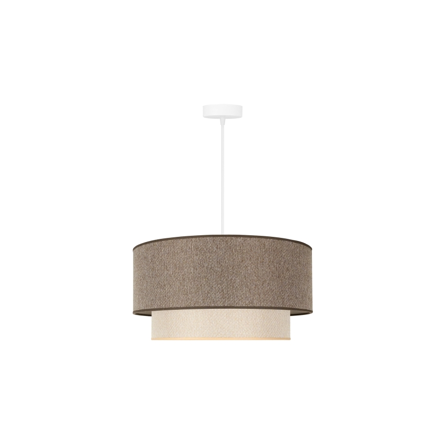 Duolla - Lühter BOHO ECO RECYCLING 1xE27/15W/230V d. 45 cm pruun/kreemikas