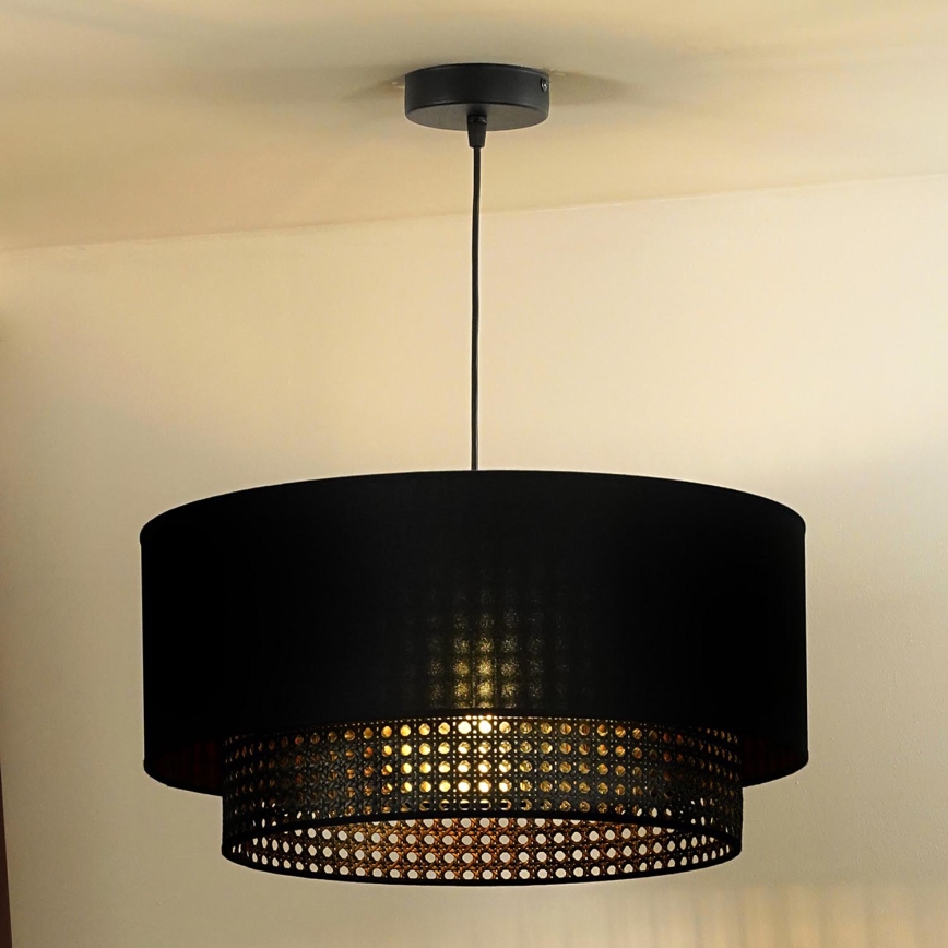 Duolla - Lühter BOHO RATTAN 1xE27/15W/230V d. 45 cm must